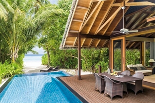 Shangri-La's Villingili Resort und Spa Insel Villa mit Pool