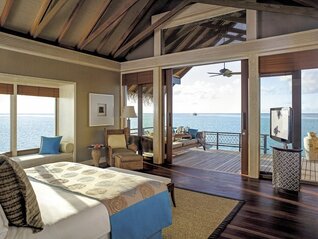 Shangri-La's Villingili Resort und Spa Wasser Villa Wohnbeispiel