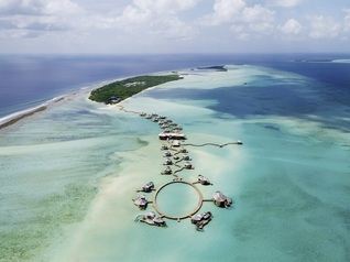 Soneva Jani Insel Resorts von ganz oben