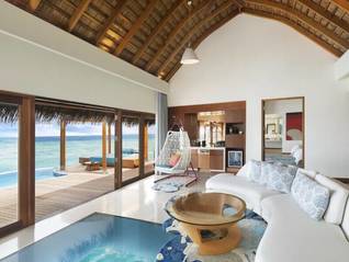 W Maldives Wasser Bungalows Wohnbeispiel