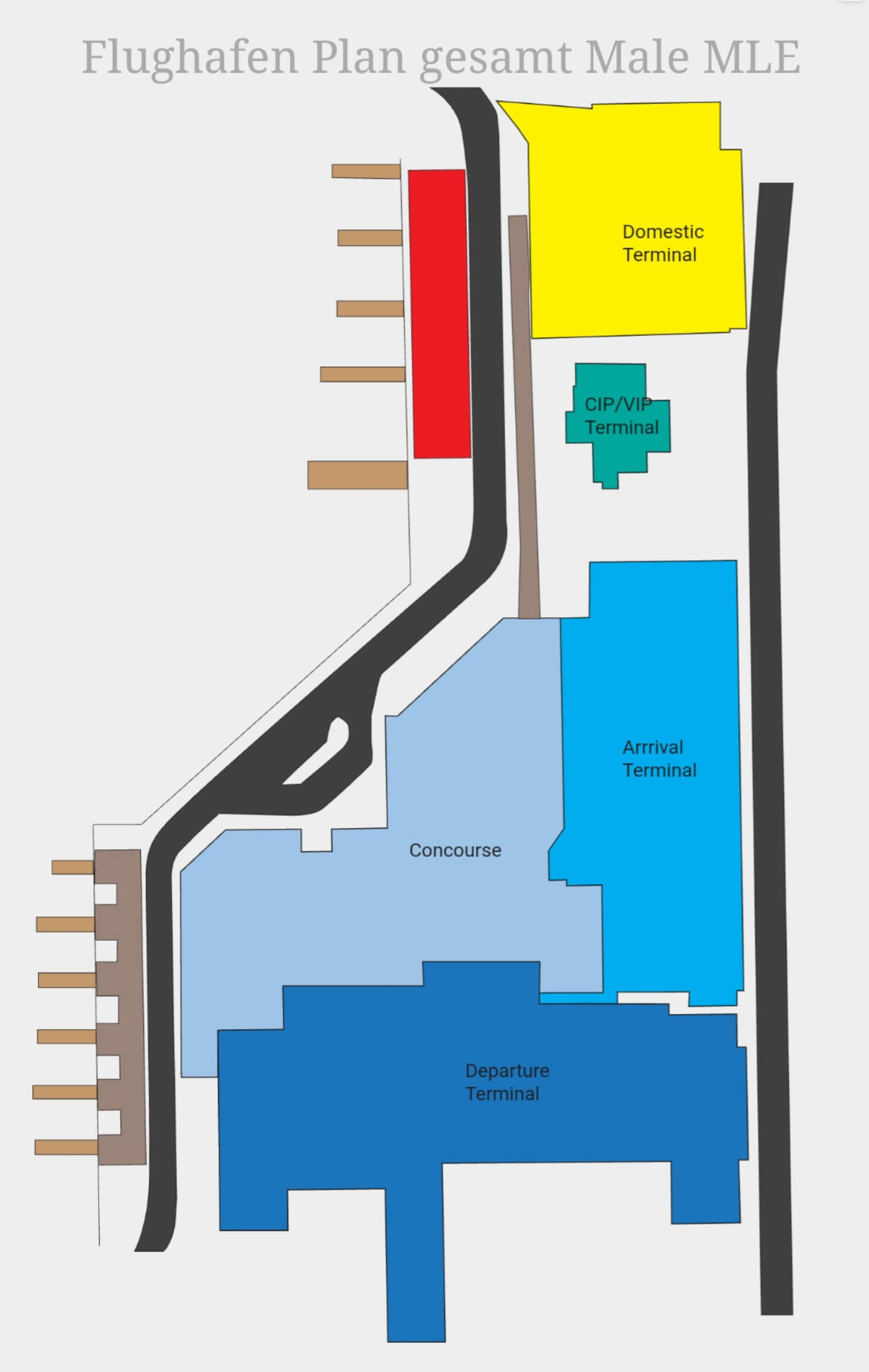 Male MLE Flughafen Plan Gesamt