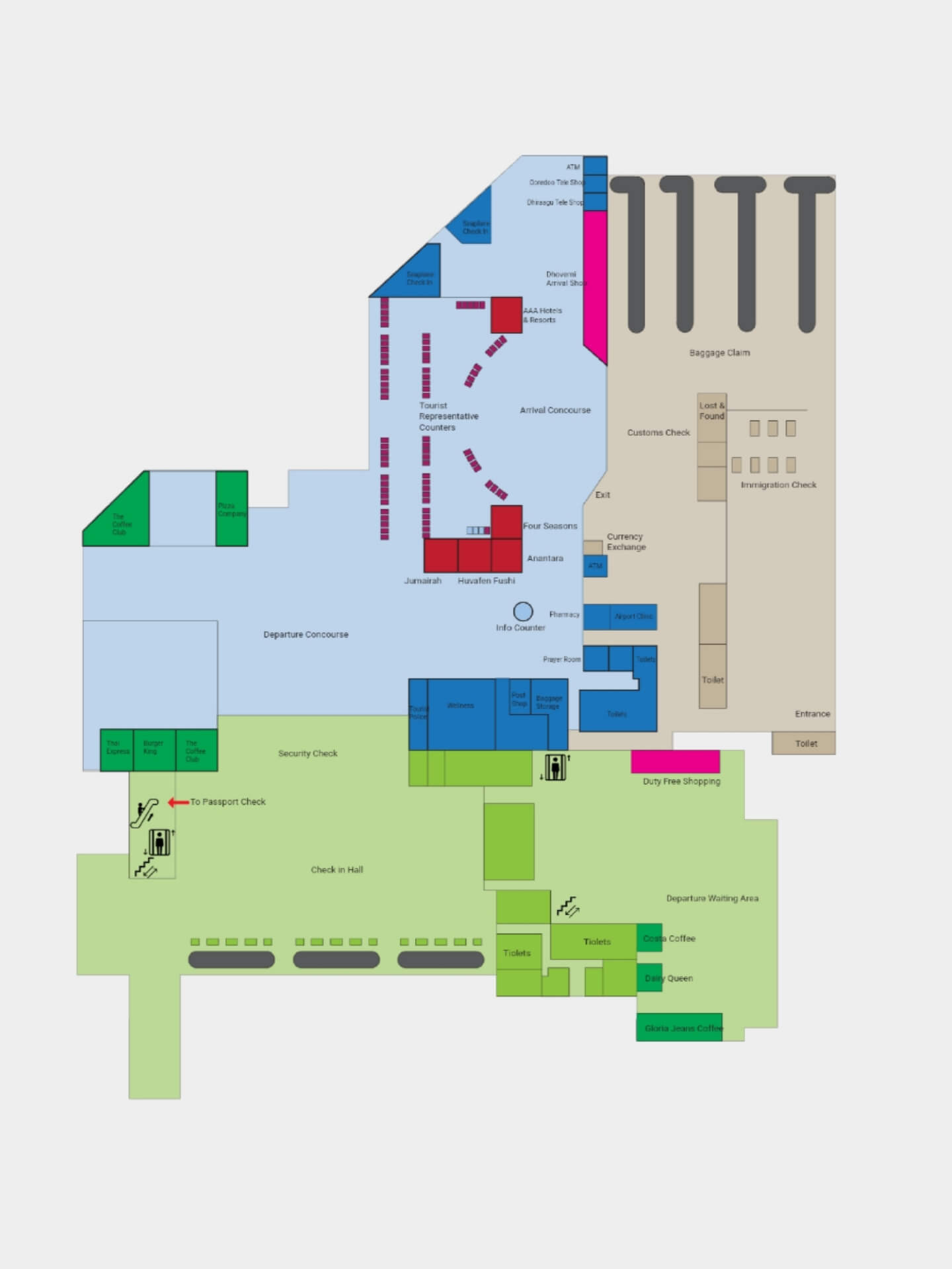 Male MLE Flughafen Plan Terminal International